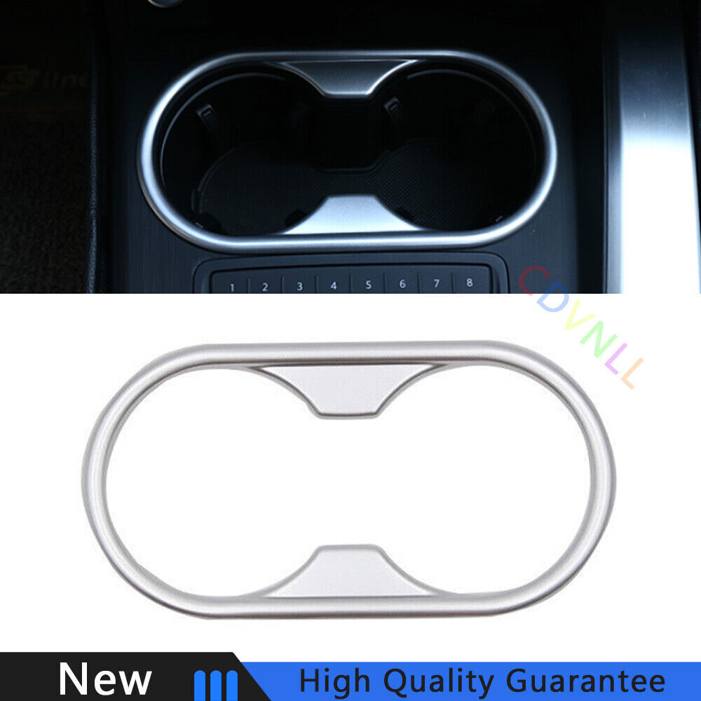 Fit For Audi A4 A5 2017-2021 Matte Silver Middle Console Water Cup Frame Trim 1*