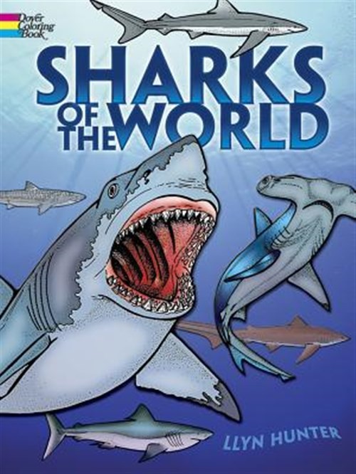 Sharks of the World Coloring Book, Paperback by Hunter, Llyn, Brand New, Free...