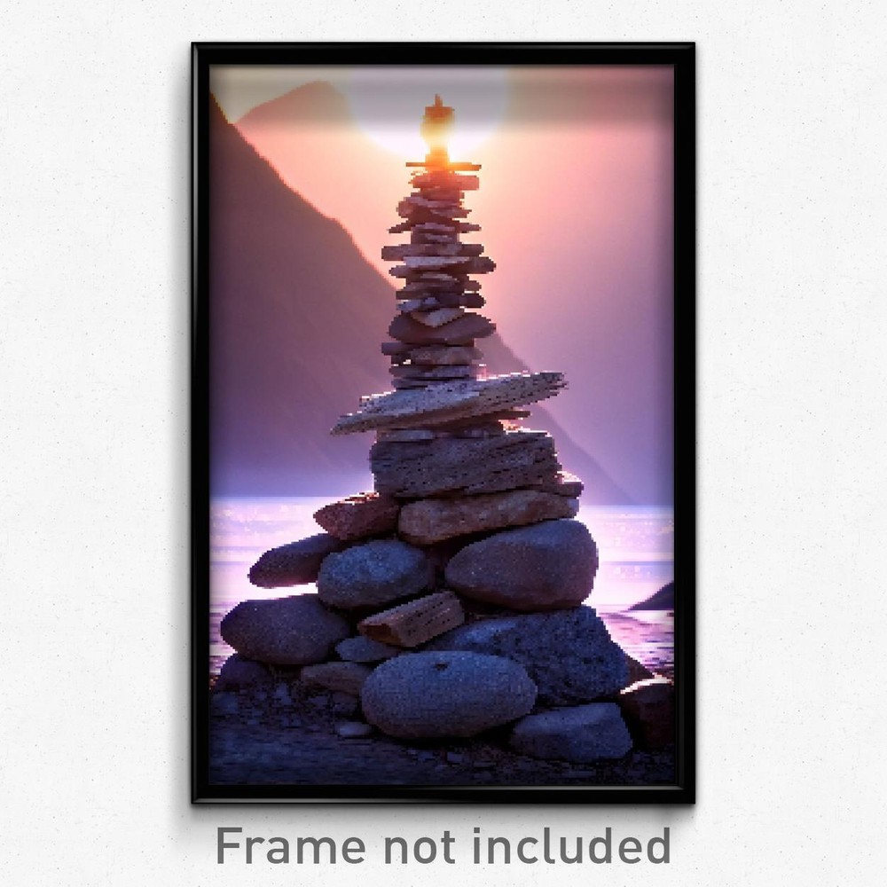 Pixel Art Poster: Authentic Cairn 8-Bit Psychedelic Trippy Video Game Print