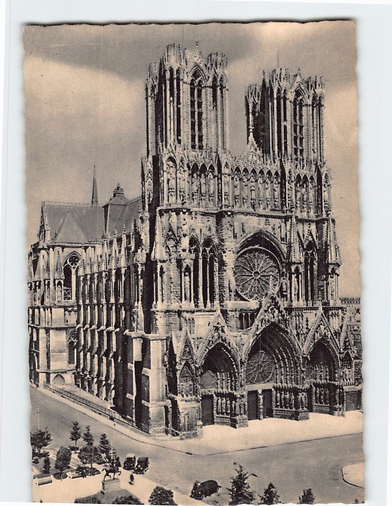 Postcard Reims Cathedral Reims France