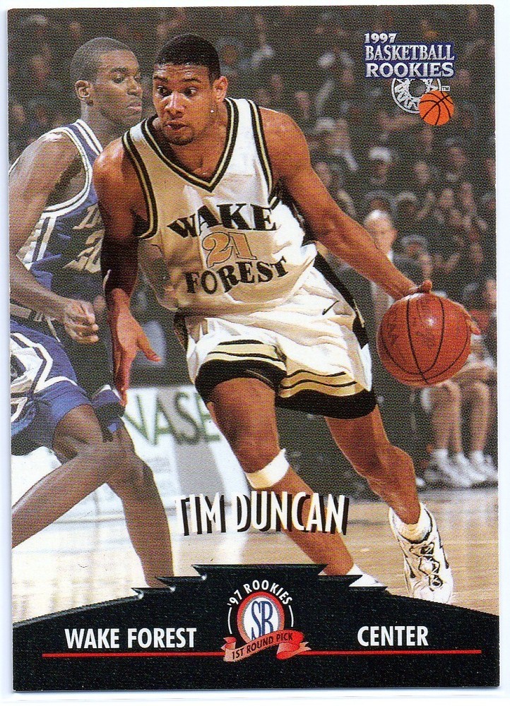 1997 Score Board Rookies Tim Duncan #1 Wake Forest Demon Deacons