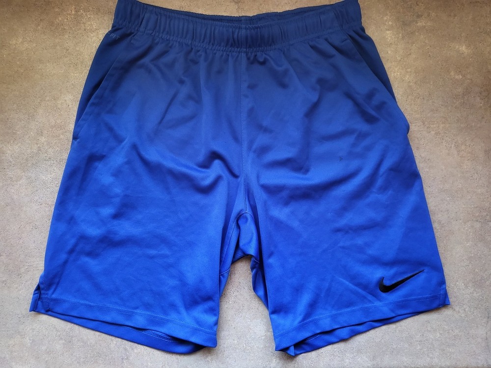Nike Dri-FIT Men's Athletic Shorts Medium Blue Workout Gym Running Sportswear