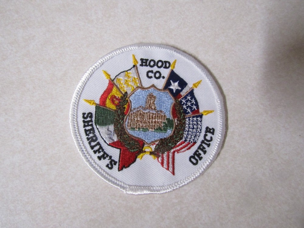 PATCH LAW ENFORCEMENT ROUND SHERIFF DEPARTMENT TEXAS COUNTY OF HOOD OFFICE