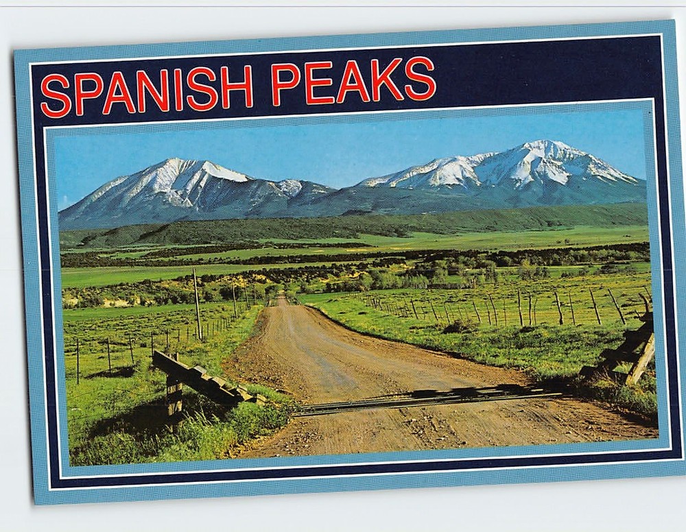 Postcard Spanish Peaks South Central Colorado USA