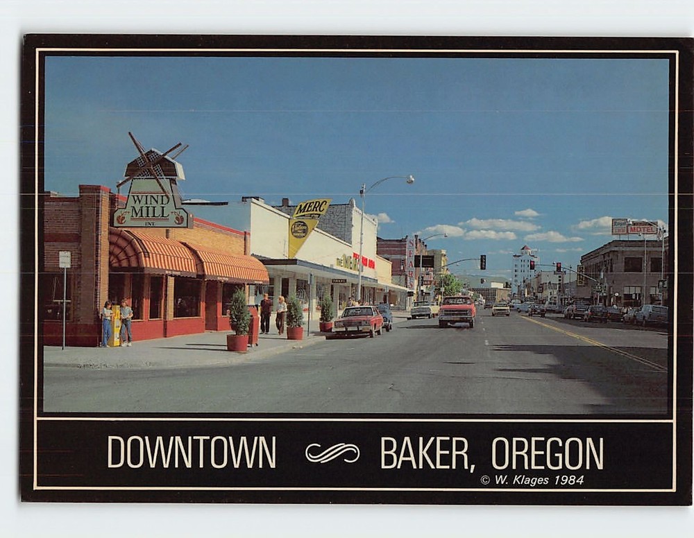 Postcard Downtown Baker City Oregon USA