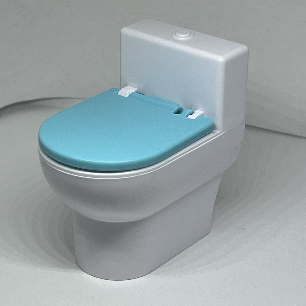 Barbie Malibu Dream House Toilet Blue White Dollhouse Replacement Part Bathroom