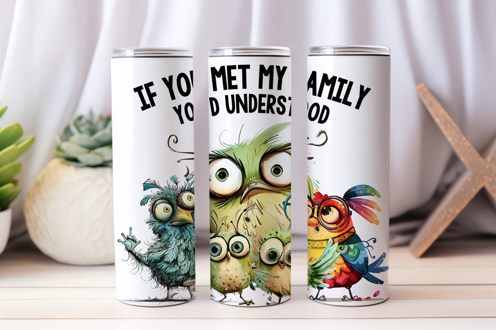 20 oz Graphic Tumbler- Sarcasm Funny Bird 19