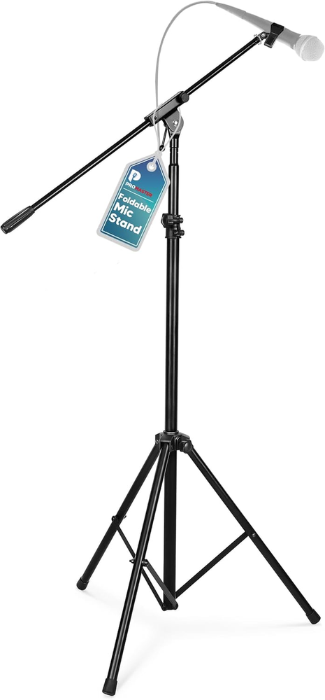 Promaster Tripod Microphone Stand - Portable and Adjustable, Performance and Stu