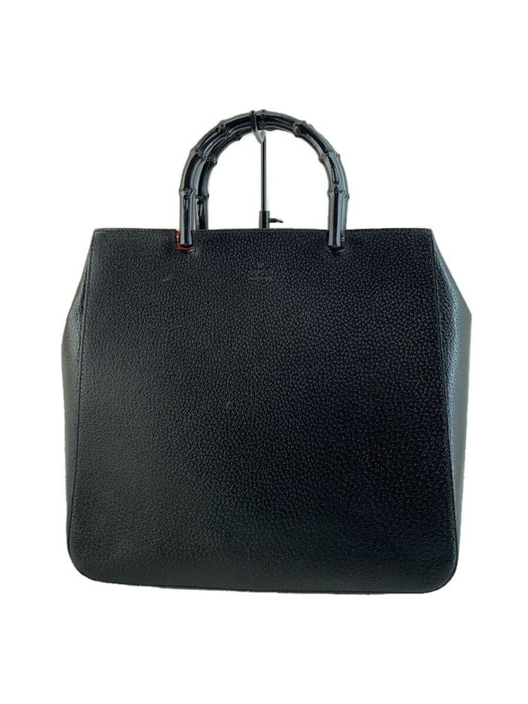 GUCCI Black Leather Tote Bag Imported from Japan