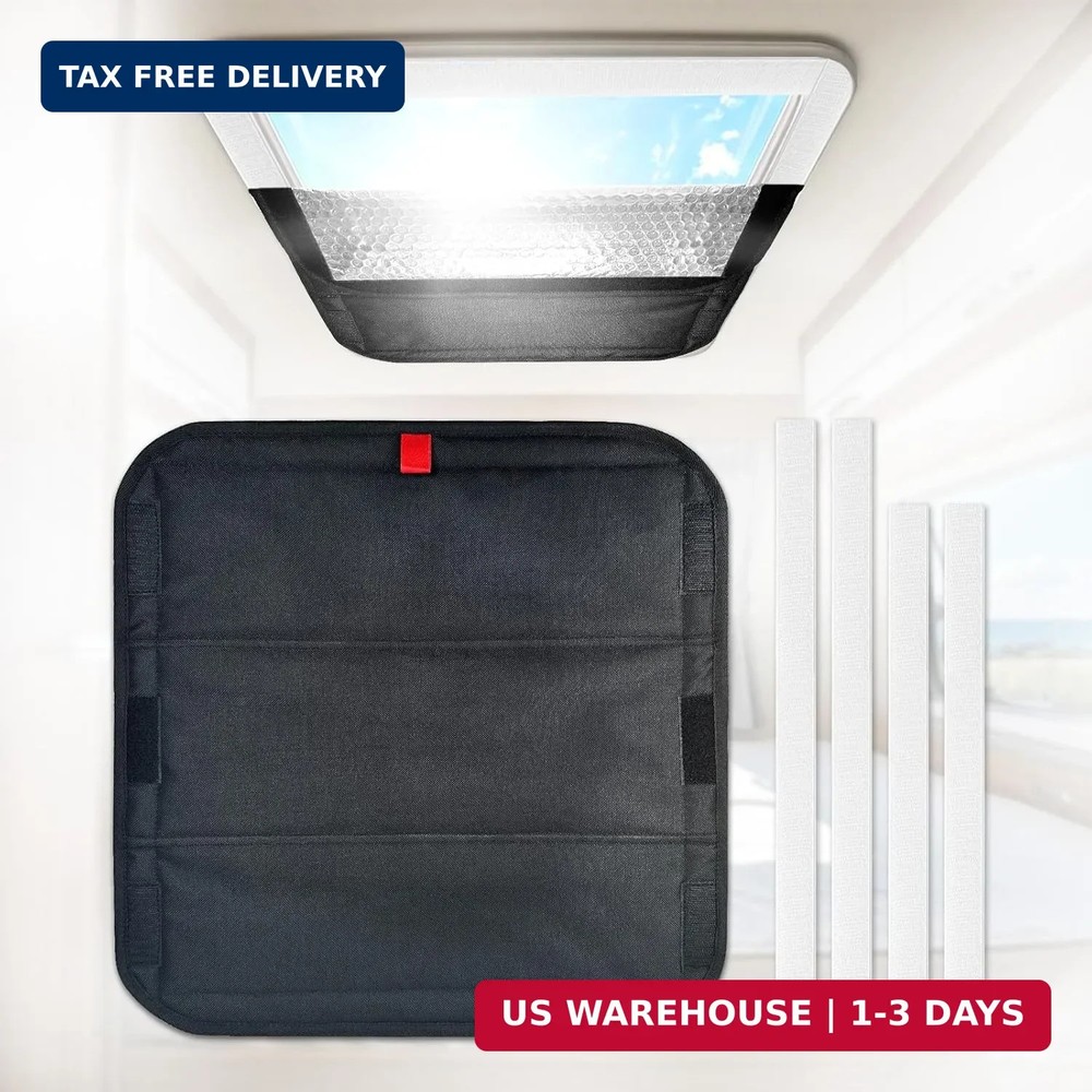 RV Sun Blackout Vent Cover, Reflective Insulation Skylight Window Shade, Roof Ve