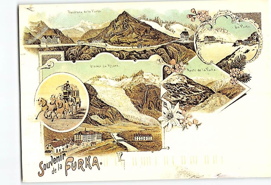 Postcard Scenes & Views Furka Pass Switzerland
