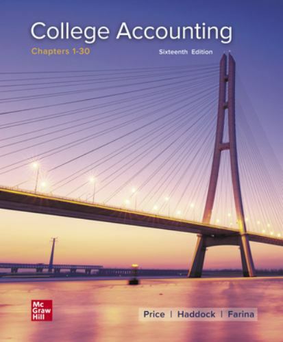 Loose Leaf for College Accounting Chapters 1-30, USED-Very Good, Price, John Ell