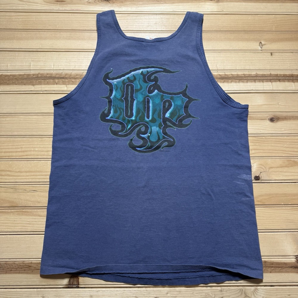Vintage 90s Ocean Pacific Tribal OP Flames Surf Skate Tank Top Shirt Size Large