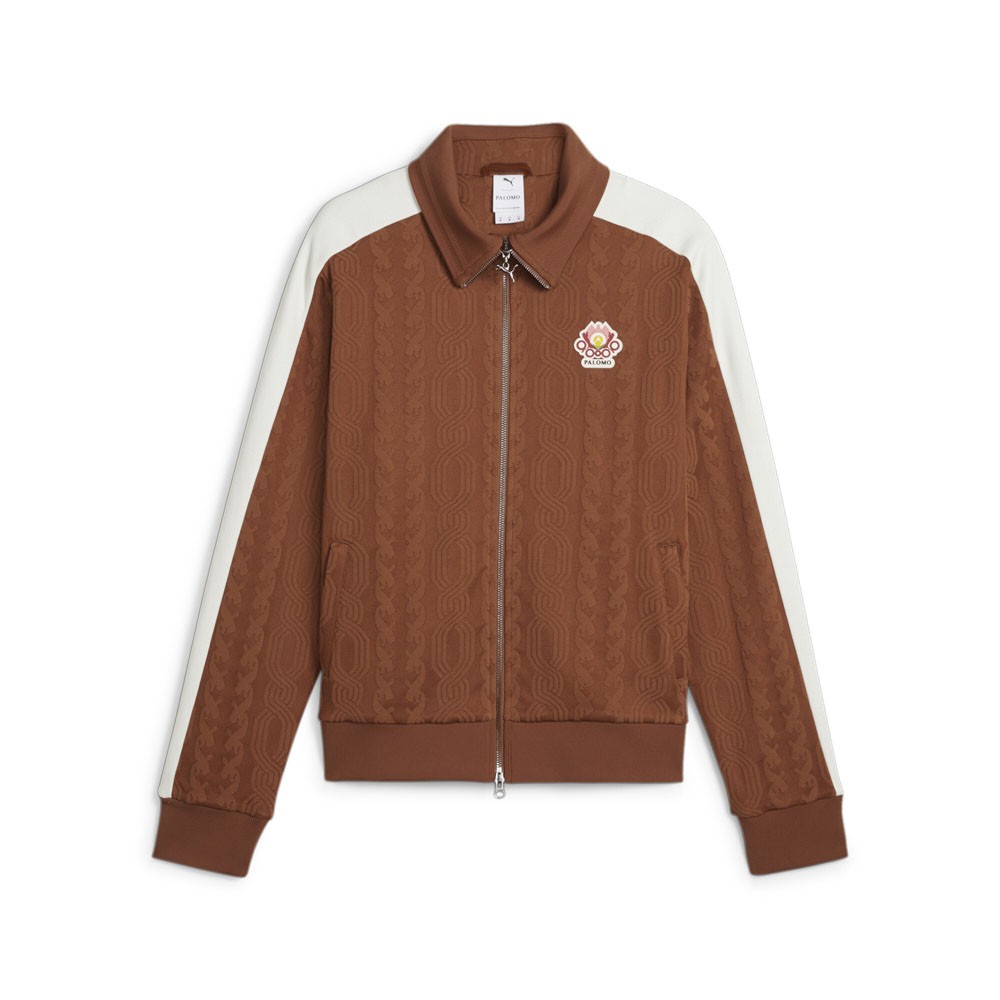 PUMA  X Palomo T7 Full Zip Track Jacket Mens Brown Casual Athletic Outerwear 625
