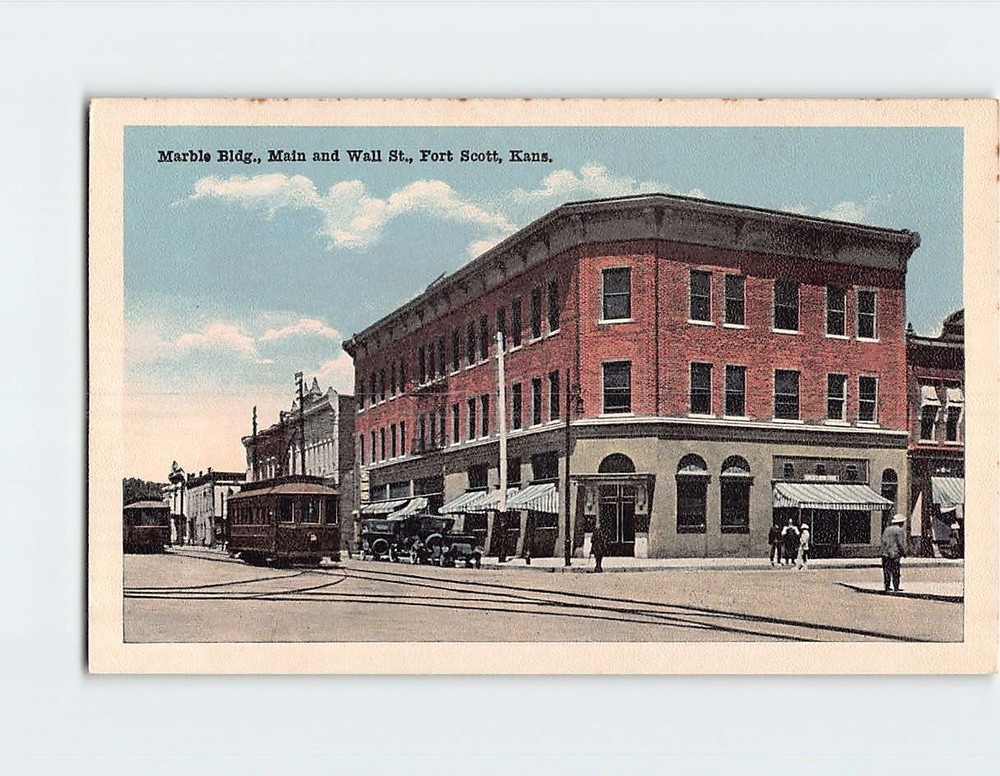 Postcard Marble Bldg. Fort Scott Kansas USA