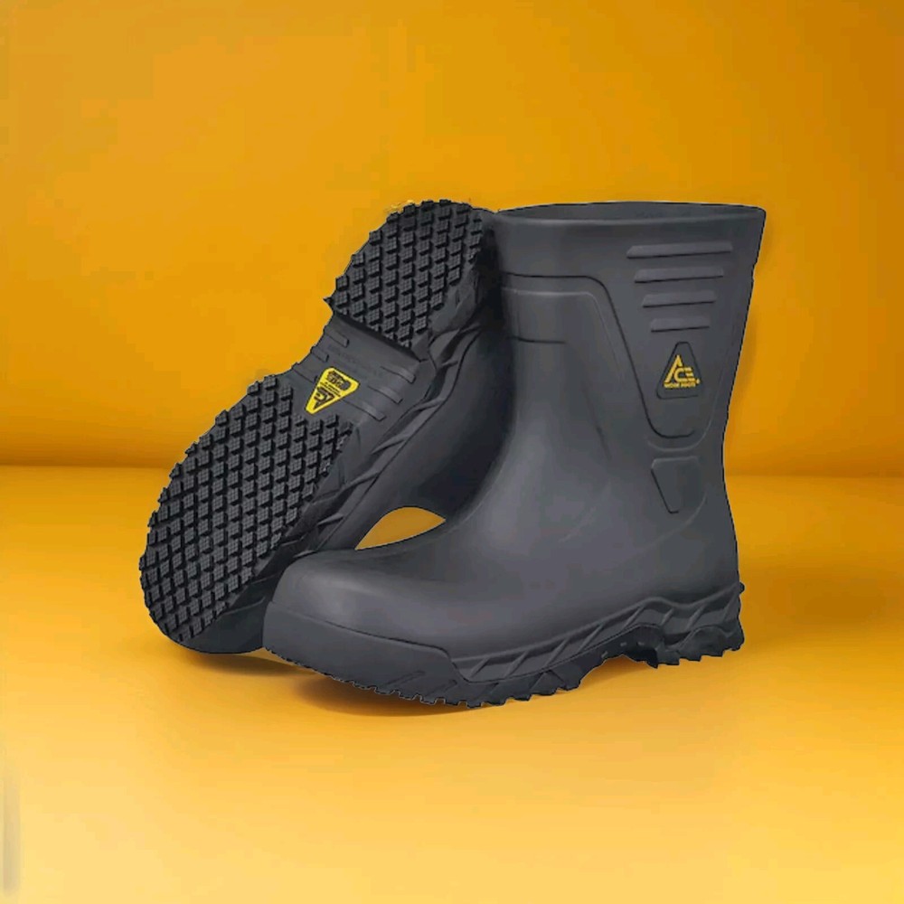 Unisex ACE 64133 Bullfrog Pro II Slip-Resistant Work Boots Men 9 Women 11-image