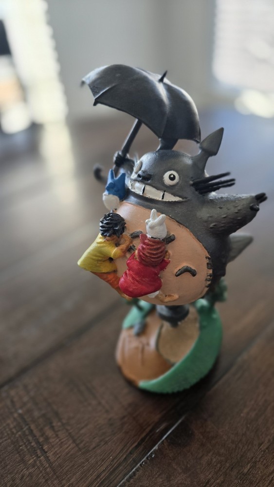 Studio Ghibli Totoro Figurine My Neighbor Totoro Statue with Umbrella & Children