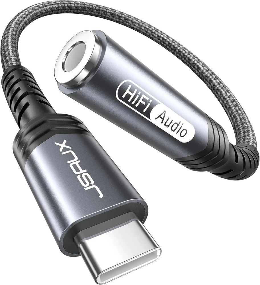 JSAUX USB Type C to 3.5Mm Female Headphone Jack Adapter USB C to Aux Audio Dong