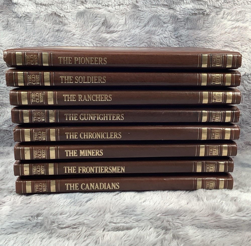 Lot of 8 The Old West Series Volumes Leatherette Time Life Books Western Cowboy