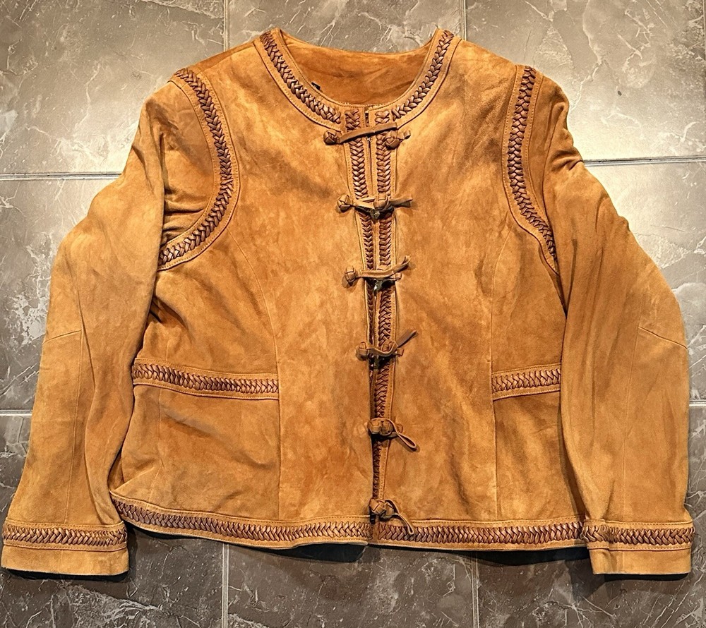 Terry Lewis Brown Suede Jacket Size Women’s XL