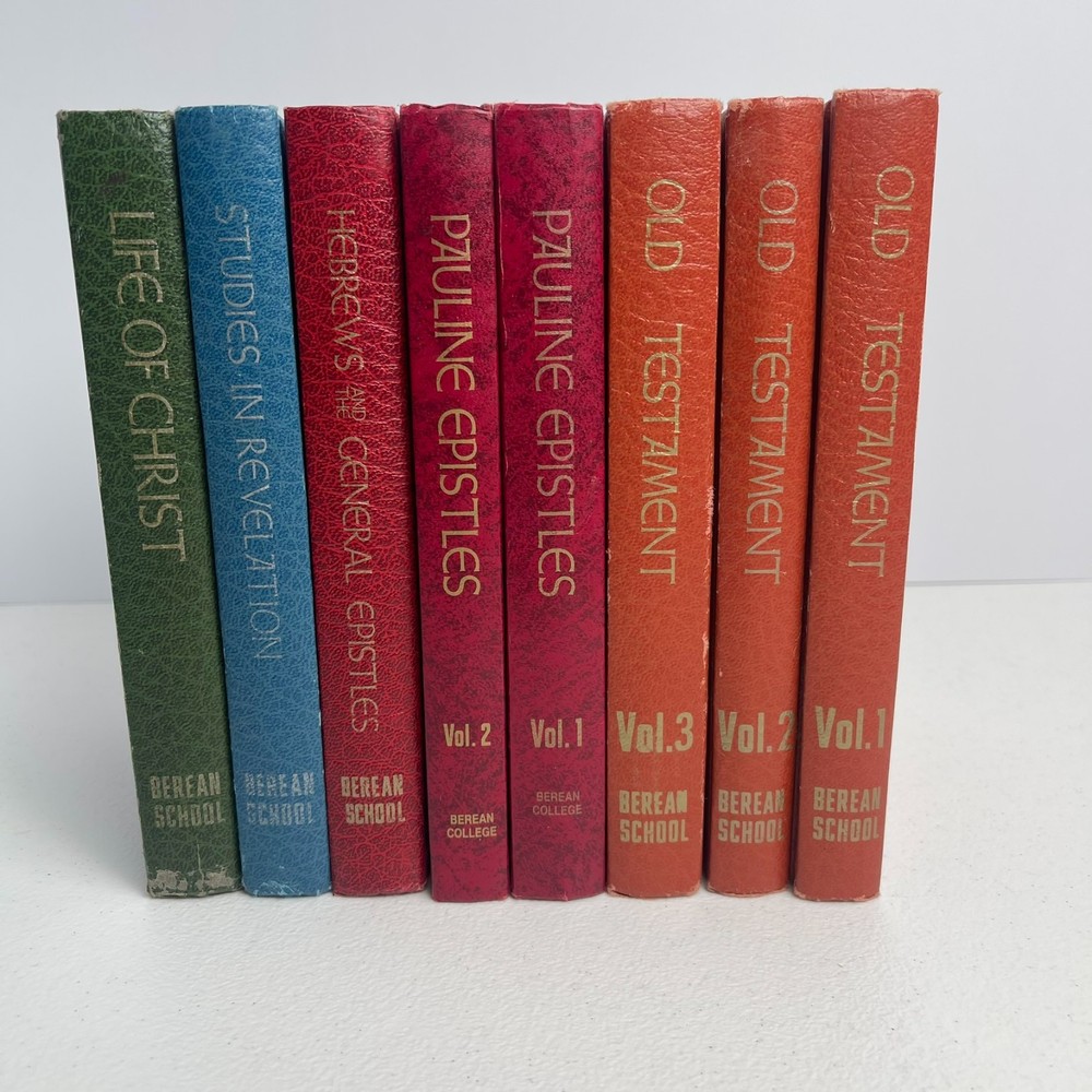 Frank M. Boyd Berean School Book Lot of 8 VTG 60's HC Christian Bible Study