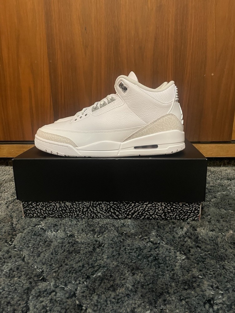 Jordan Air Jordan 3 Pure Money 2025 White Gray Leather Sneaker CT8532-111