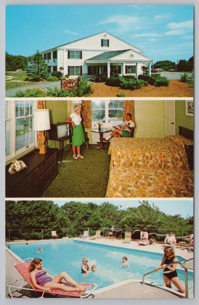 Roadside~Turks Head Motor Inn~Pool & Golf~Amenities~Rockport MA~Vintage Postcard