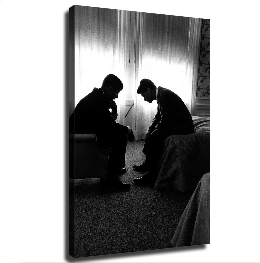 JFK and RFK Poster Art Print Canvas Wall Decor
