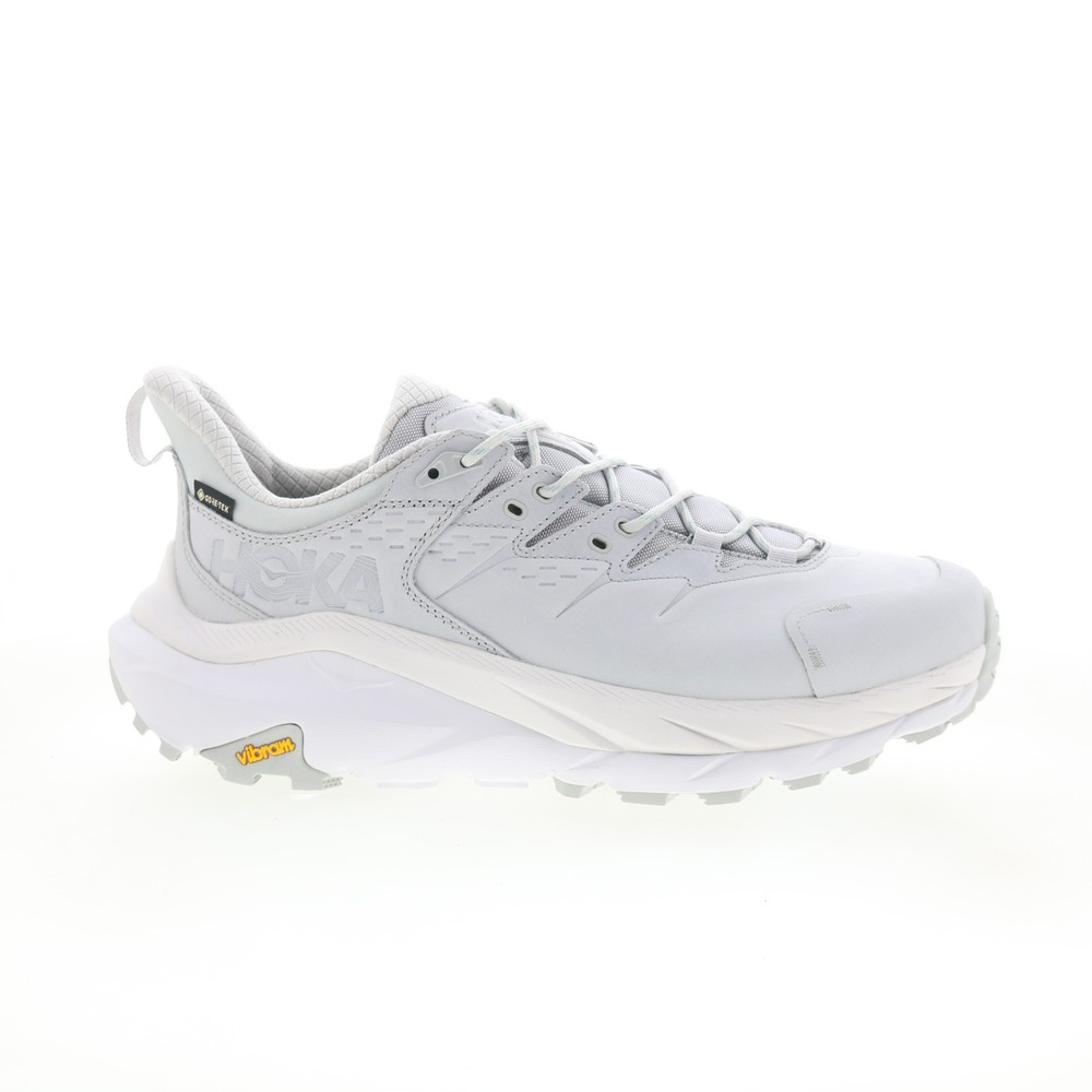 Hoka Kaha 2 Low GTX 1130530-HMNCL Mens Gray Leather Athletic Hiking Shoes