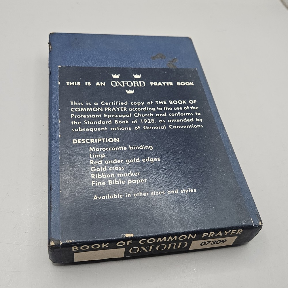 The Book of Common Prayer, OXFORD, Leather Cover, #07309  1952
