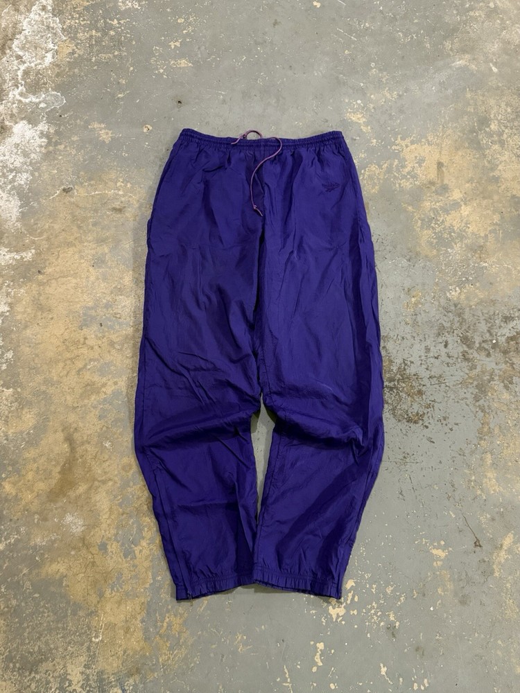 Vintage 90’s Purple Reebok Y2K Baggy Straight Leg Track Sweatpants-Size L