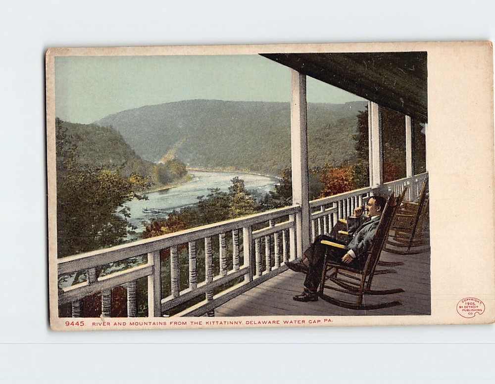 Postcard River & Mountains from the Kittatinny Delaware Water Gap Pennsylvania