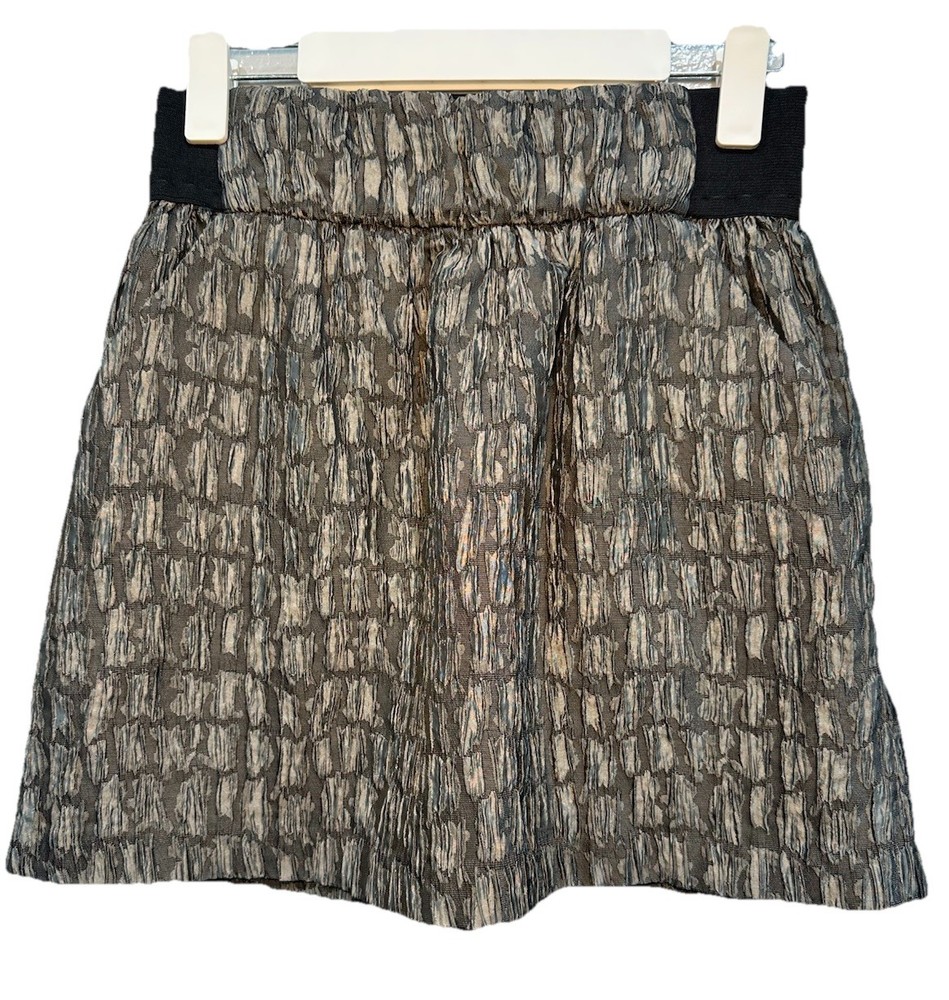 I.N San Francisco Womens Medium Gray Mini Skirt with Elastic Waist & Pockets