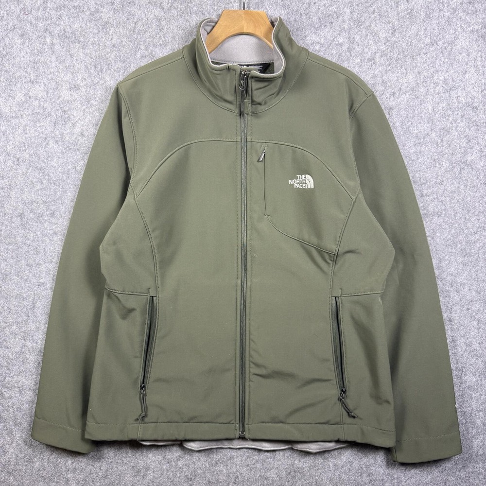 The North Face Apex Bionic Softshell Full Zip Jacket Olive Green L