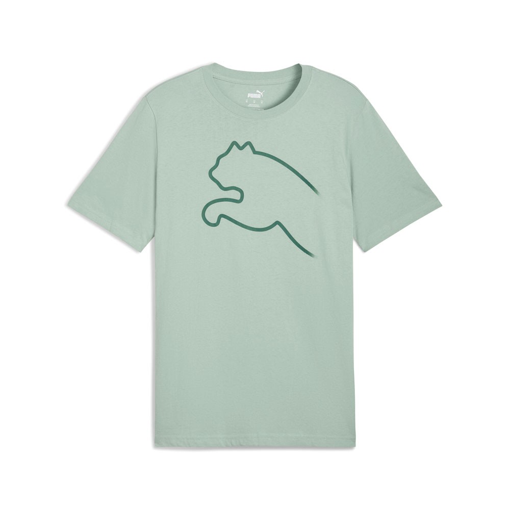 PUMA House Of Graphics Crew Neck Short Sleeve T-Shirt Mens Green Casual Tops 691