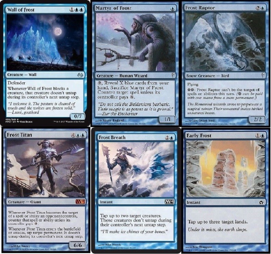 Ice Deck - Wall of Frost - Martyr - Raptor - Magic The Gathering MTG 60 Cards NM