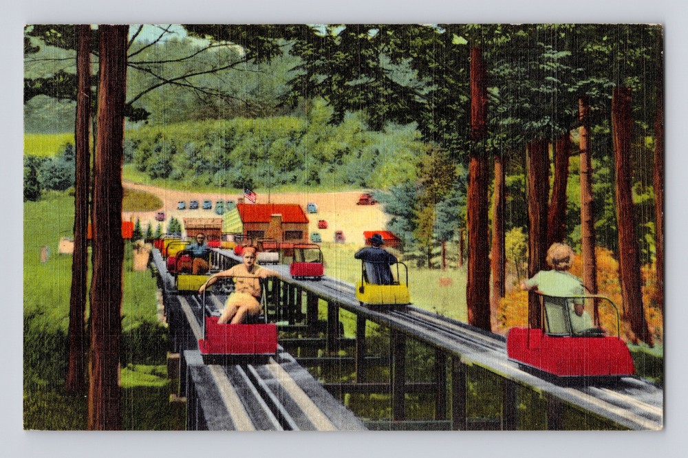 Postcard New Hampshire North Conway NH Cranmore Mountain Ski-Mobile 1951 Posted