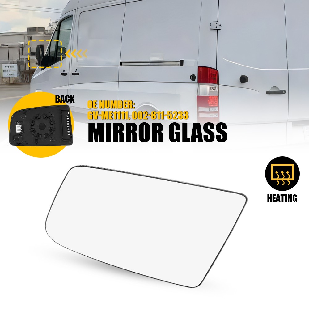 Left Heated Mirror Glass FOR 2010 2011-2018 Mercedes-Benz Sprinter 2500 3500 EPU