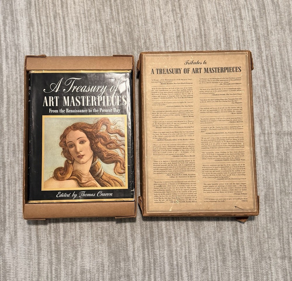 A Treasury of Art Masterpieces From the Renaissance to the Present Day HC (1939)