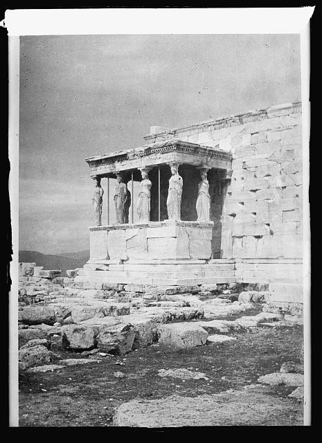 Photo:Athens Greece 1921 Erectheion Caryatids Acropolis Greek Temple