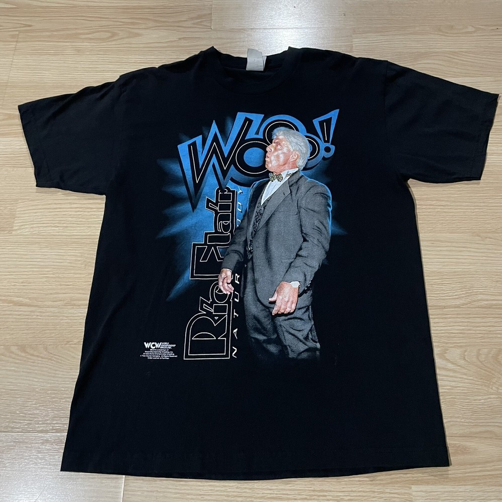 Vintage 90s WCW WWF 4 Four Horsemen Ric Flair Wrestling T-Shirt Size Large