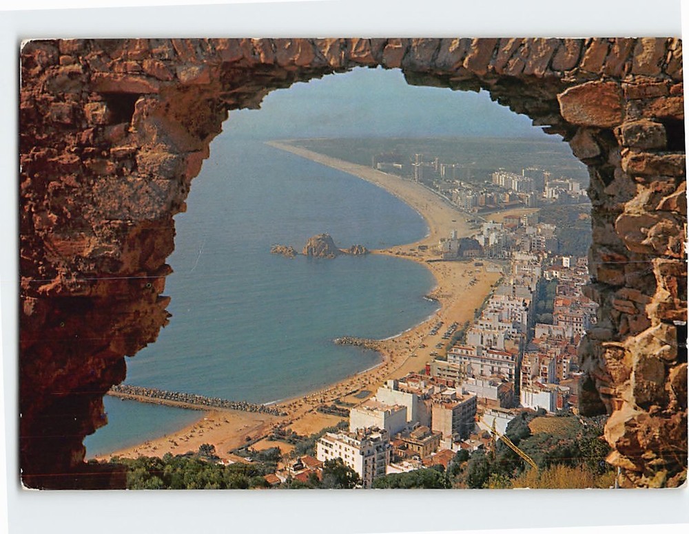 Postcard Panoramic view Blanes Spain