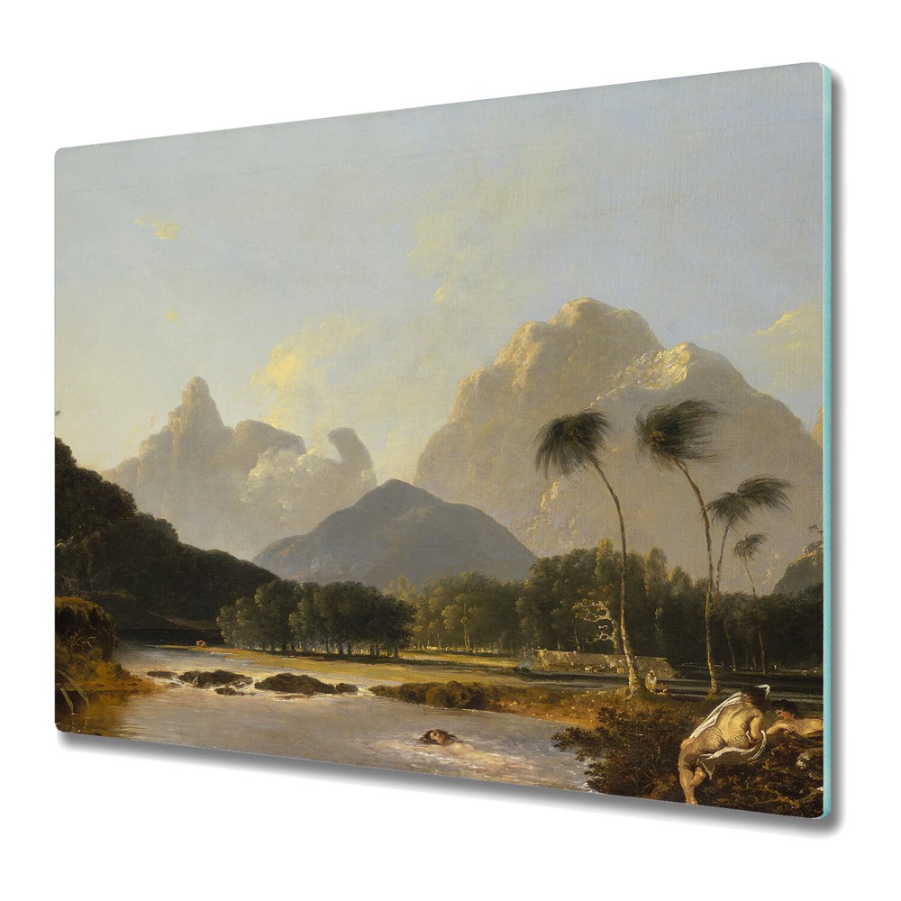 Tempered Glass Worktop Saver Mountains Art Painting 60x52