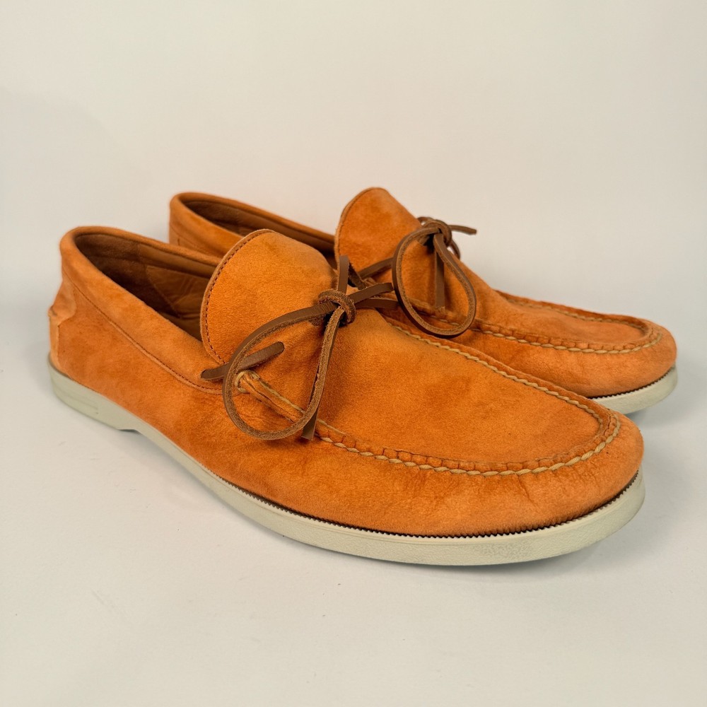 Peter Millar Men’s Suede Driving Loafers Tan Excursionist Moccasins Size 10M