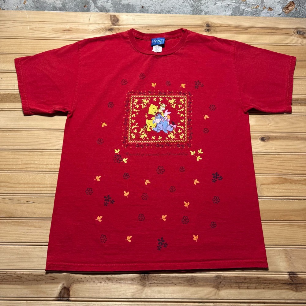 Vintage 90s Disney Winnie The Pooh and Friends Friendship Cartoon T-Shirt Large