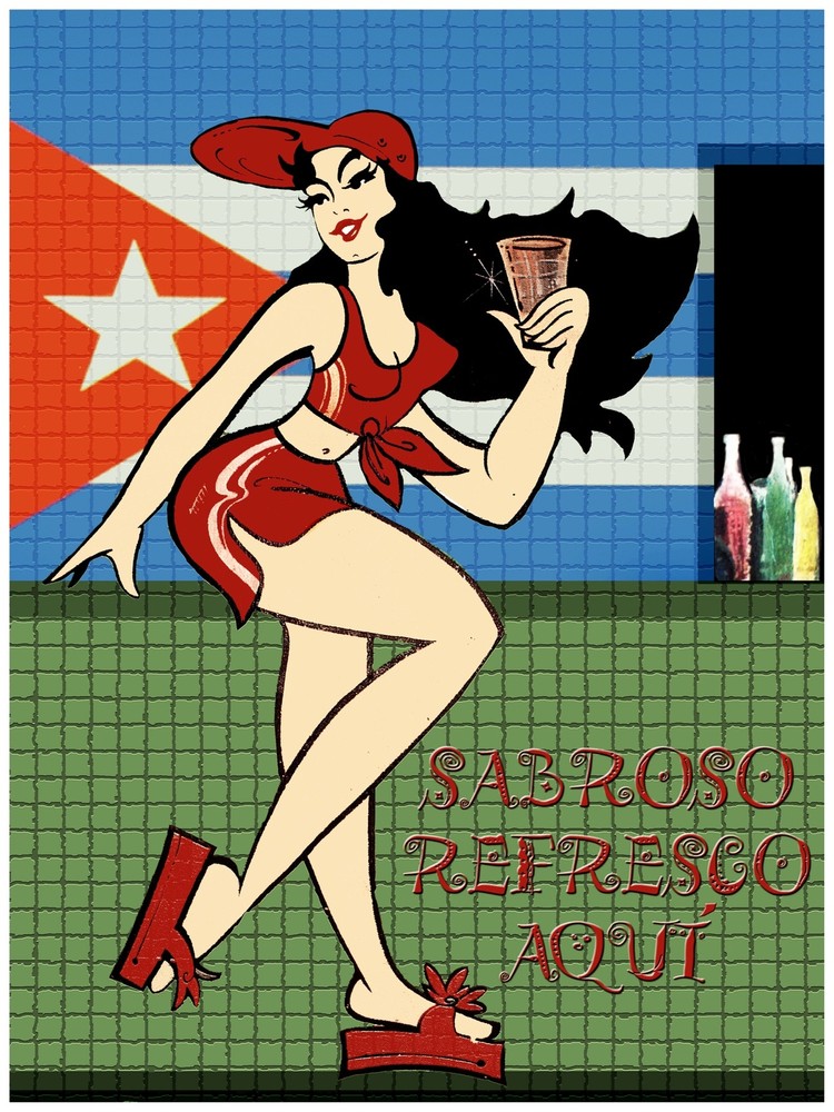 7905.Decoration Poster.Home Room wall art design.Soda ad.Sexy Cuban girl dance