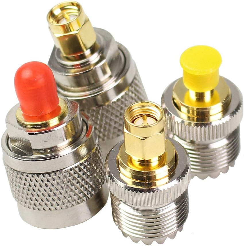 SMA SO239 Adapter 4PCS UHF PL259 to SMA Male Female Connector Kit 4 Type Set