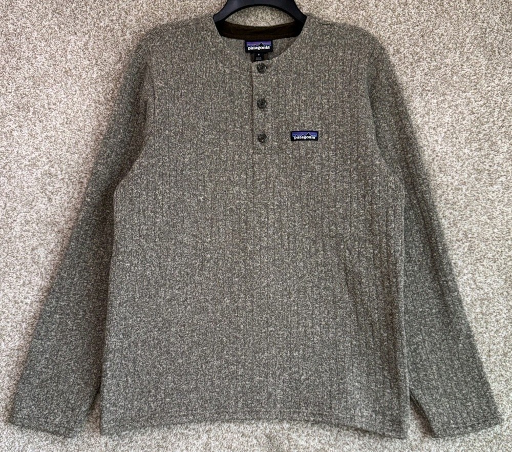 Patagonia Mens Better Sweater Henley Pullover Brown Fleece Size Medium 25305