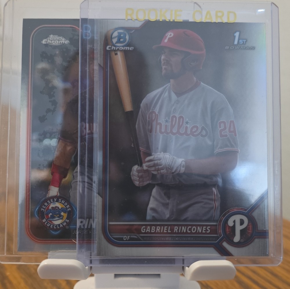 Topps MLB Gabriel Rincones Jr Rookie 2-Card Lot 2022 1st Bowman Refractor