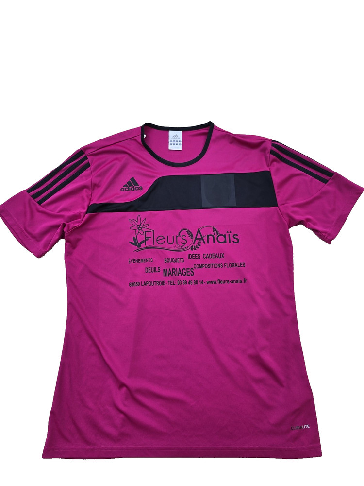 Adidas Purple Striped Jersey Short Sleeve Crewneck M Unisex